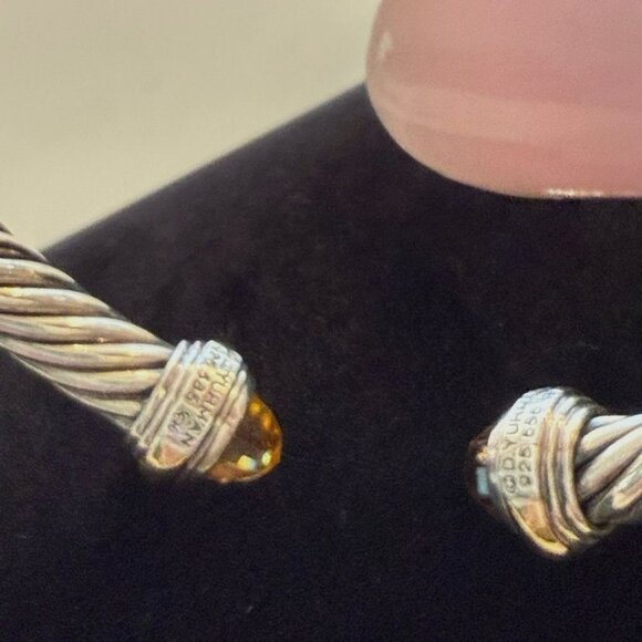 Silver And Gold Twisted Cuff Bracelet By David Yurman - Picture 10 of 14